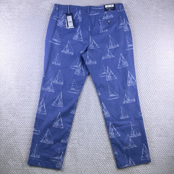 Vineyard Vines Breaker Pants All over print Blue Sail Boat Men’s 36x30 Golf NWT - Picture 5 of 16